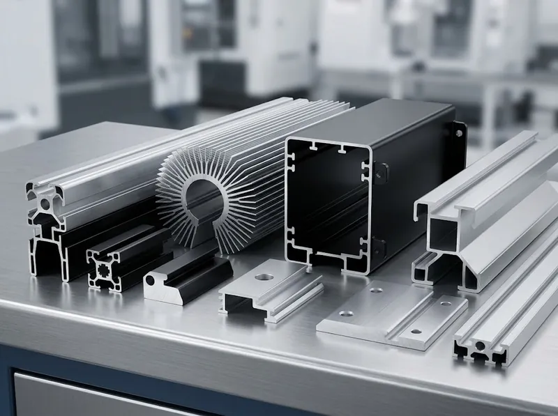 Anodized custom aluminum extrusion profiles with machined features
